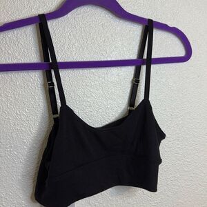 NWT- Athleta-Well rested ribbed sleep bra- black- Size XS